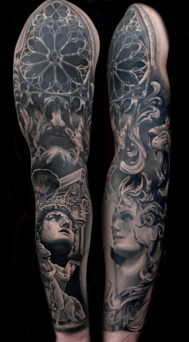 Greek mythology tattoo Leg sleeve, 25hours ✓ Thanks @travisstone3 🙏 Work  at @ashgray_ink #타투 #milo #tattoo #tattoos #tat #ink #inked… | Instagram