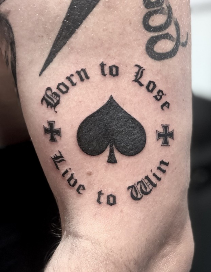 Born to lose  Live to win  tattoo by Thiago Padovani  Lost tattoo  Tattoos Neck tattoo